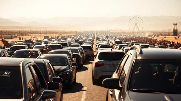 Coachella chaos: festivalgoers endure 12-hour traffic jam to enter campgrounds